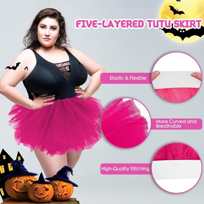 Fynnsure 5 Layers Plus Size Tutu Skirts for Women Extra Large Tulle Skirt 80s Adult Tutu Skirts Tutus Halloween Costumes - Image 3